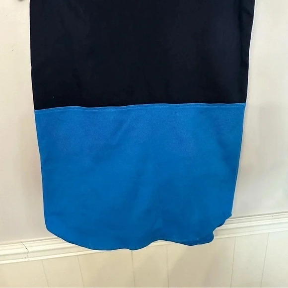 Land's End Women's Short Sleeve Color Block Blue V-Neck Dress Size S GUC - Picture 4 of 9
